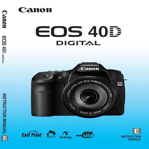 Canon Eos 40d Manual