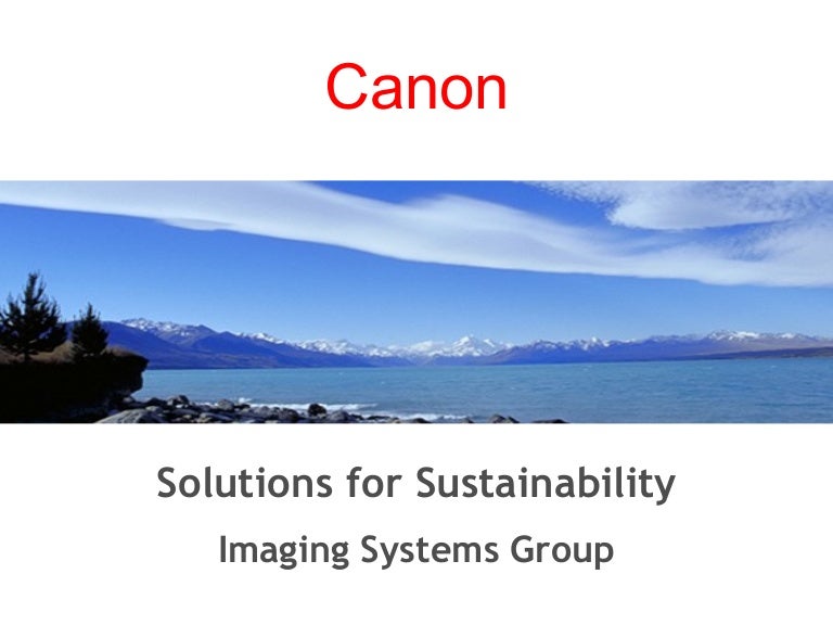 Image result for Canon U.S.A.âs Generation Green Initiative