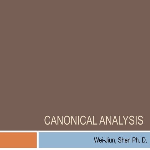 Canonical analysis