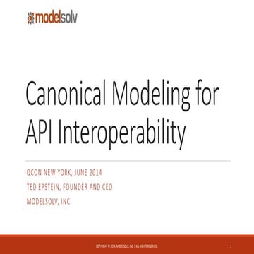 Canonical Modeling for API Interoperability