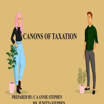Canons of taxation