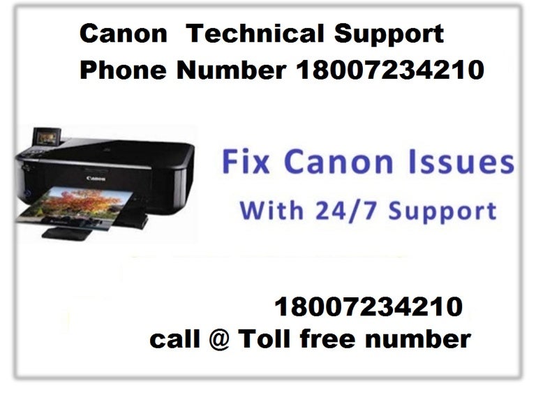 Canon technical support phone number 18007234210