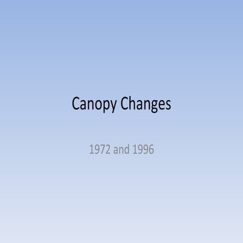 Puget Sound Canopy Changes