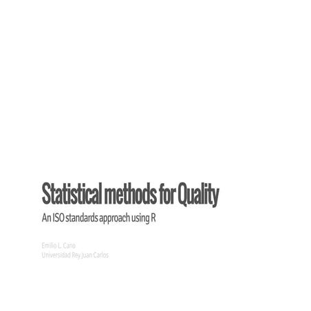 Statistical Methods for Quality