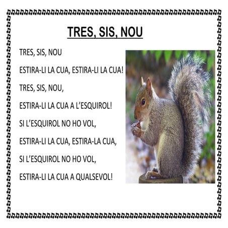 Canço tres, sis, nou