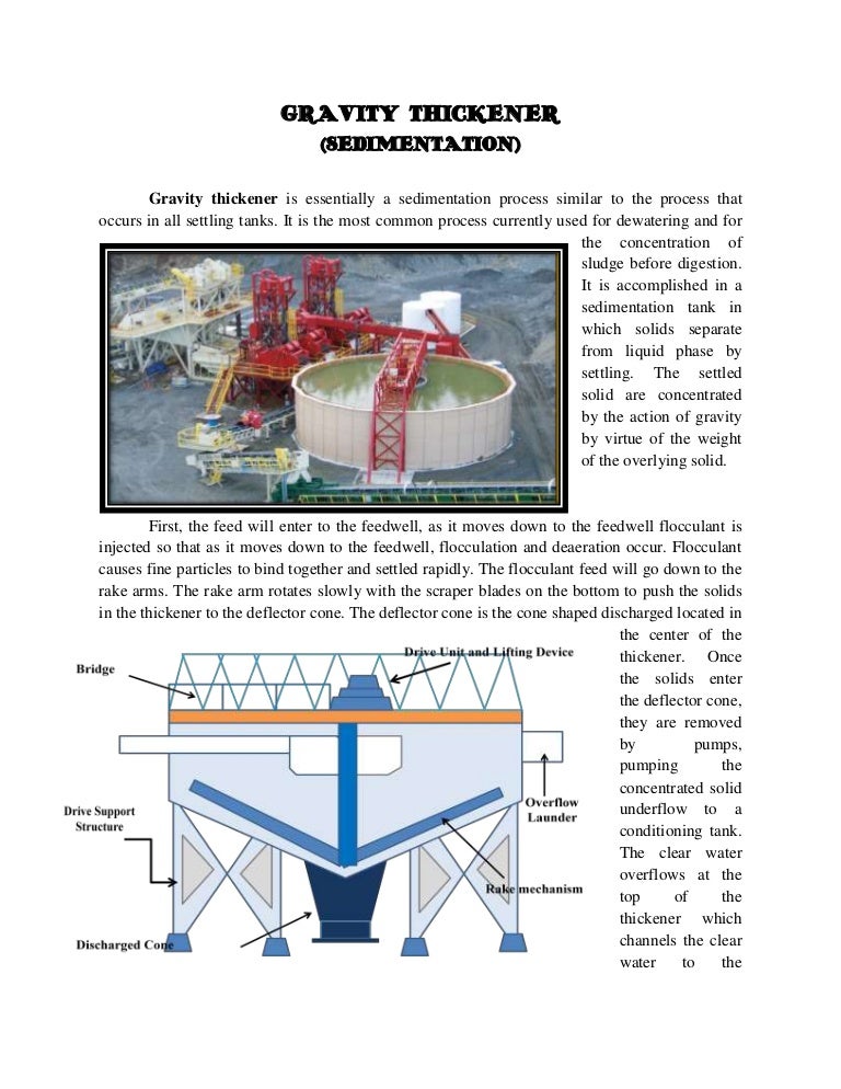 GRAVITY THICKENER