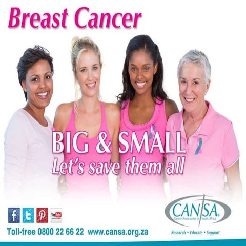 CANSA Womens health Breast Cancer 2014 | PPTX | Cancer | Diseases and ...