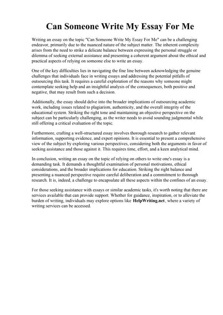Can Someone Write My Dissertation For Me Can Someone Write My Essay For Me. Write essay for_me | PDF