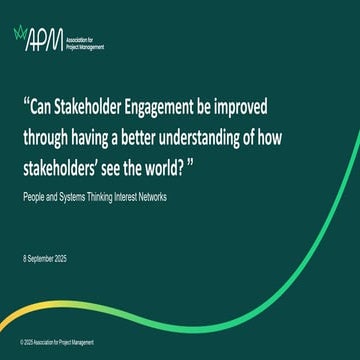 Can Stakeholder Engagement be improved through having a better understanding ...
