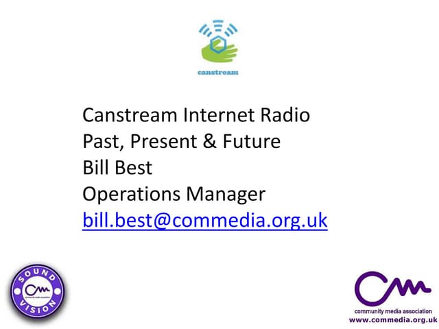 Canstream presentation - CMA Conference 2014