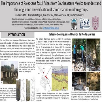 The importance of Paleocene fossil fishes from Southeastern Mexico to underst...