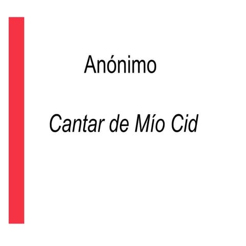Cantar de mío cid