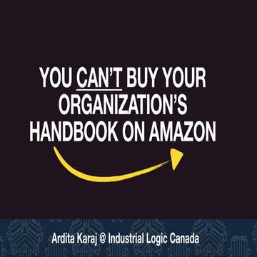 You can't buy your organization's handbook on Amazon