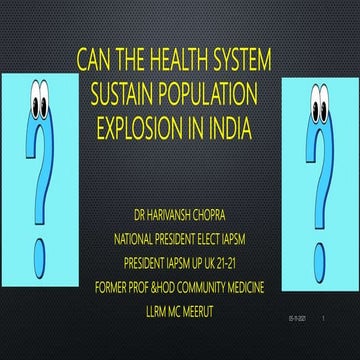 Can the health system sustain population explosion in india