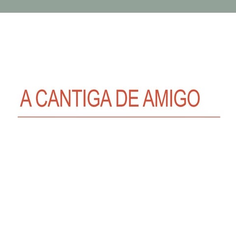 Cantiga de amigo