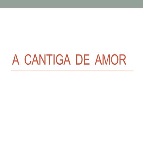 Cantiga de amor