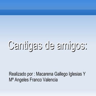 Cantigas de amigos