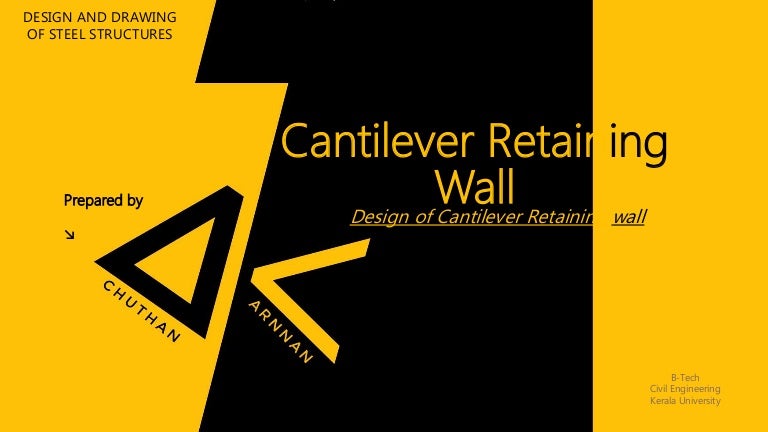 Design of Cantilever retaining wall
