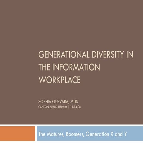 Generational Diversity (Canton Library Presentation)