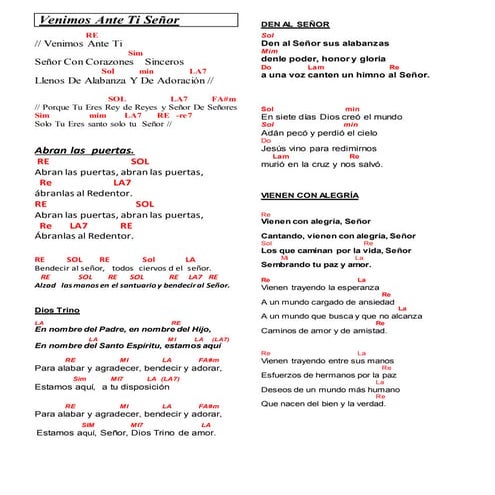 Cantoral  sencillo   para misa