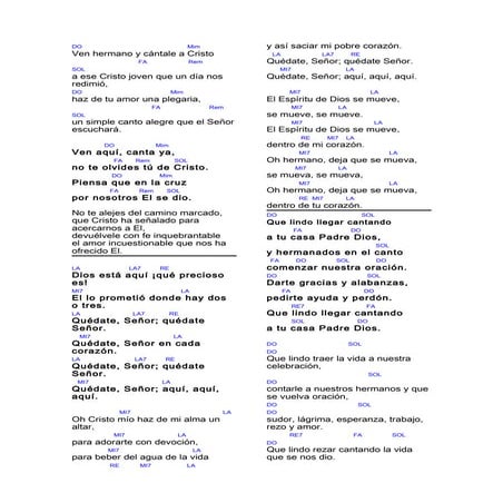 Cantoral con acordes