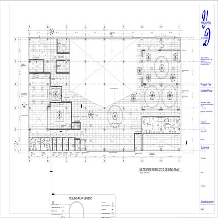 Cantoro market bldg system 2   sheet - a-7 - mezzanine reflected ceiling plan