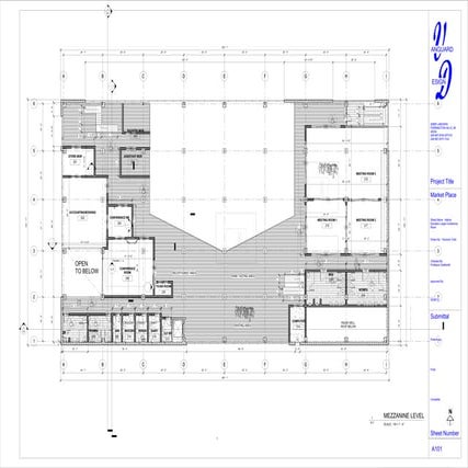 Cantoro market bldg system 2   sheet - a101 - mezzanine
