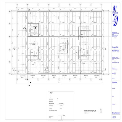 Cantoro market bldg system 2   sheet - ag1-4 - roof framing plan
