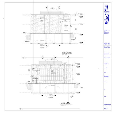 Cantoro market bldg system 2   sheet - ag1-5 - south-east elevation