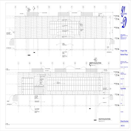 Cantoro market bldg system 2   sheet - ag1-6 - north-west elevation