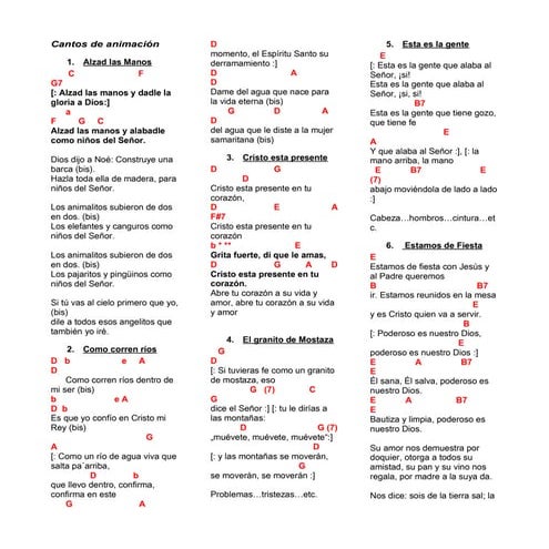 Cantos de animación