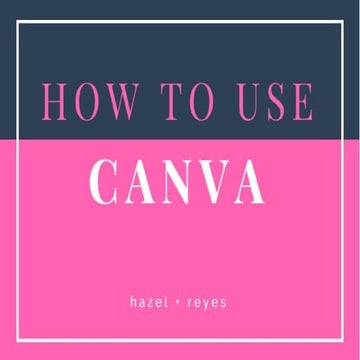 How to use Canva