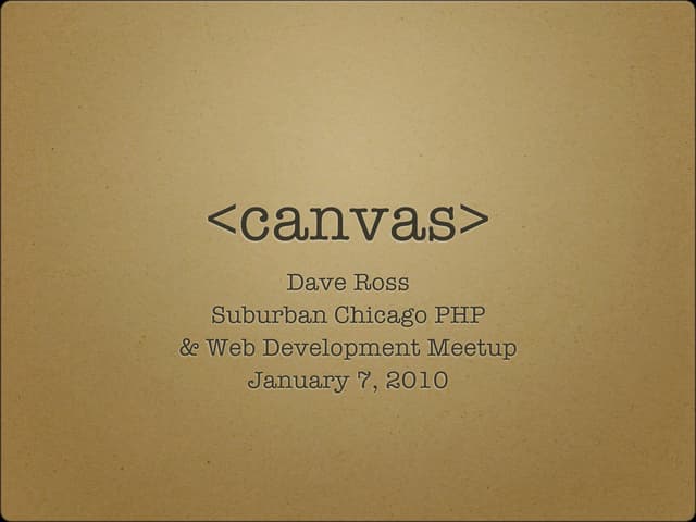 The Canvas Tag