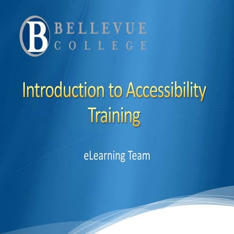 Introduction to Accessibility presentation