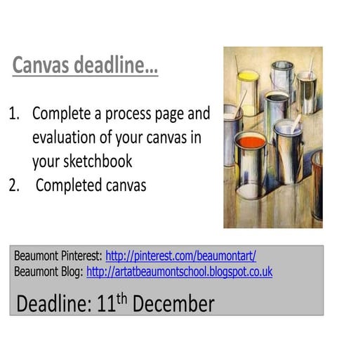 Canvas deadline