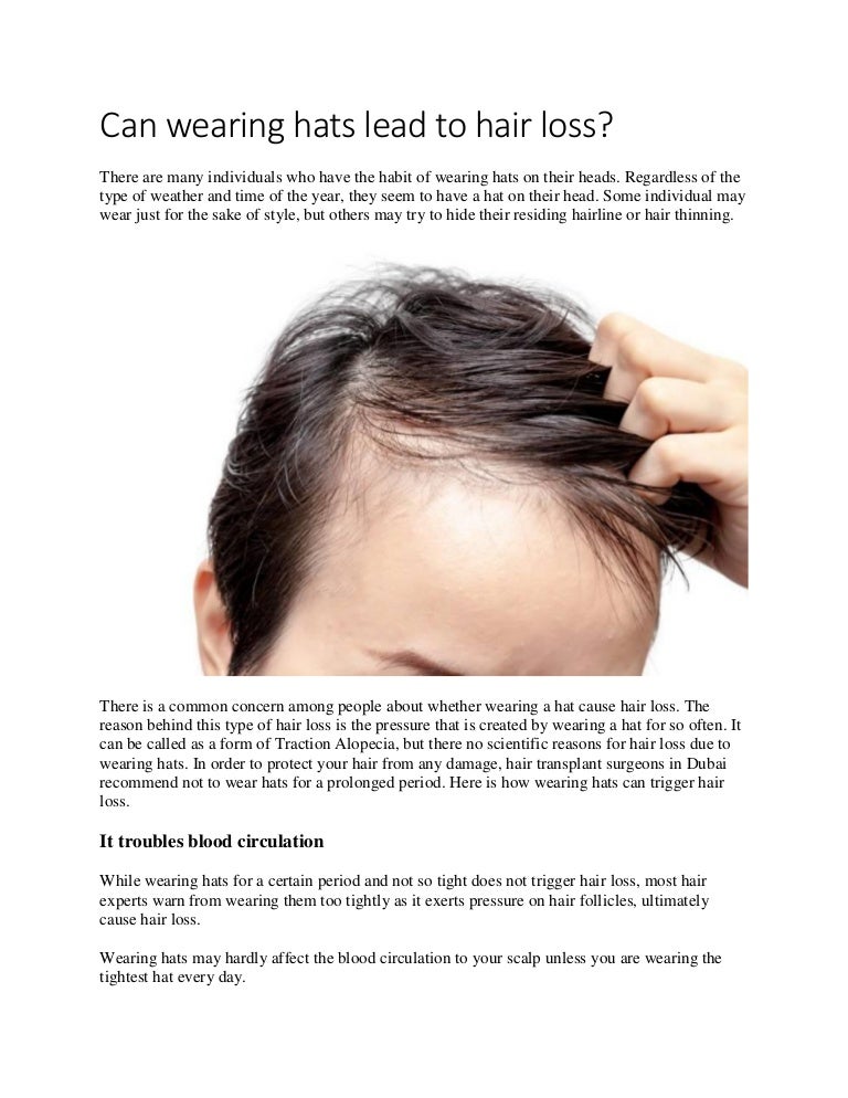 hat hair loss