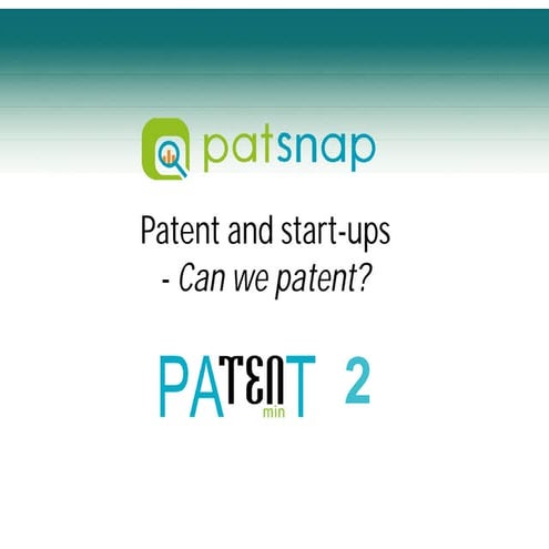 Patent 10 minutes: Can we patent
