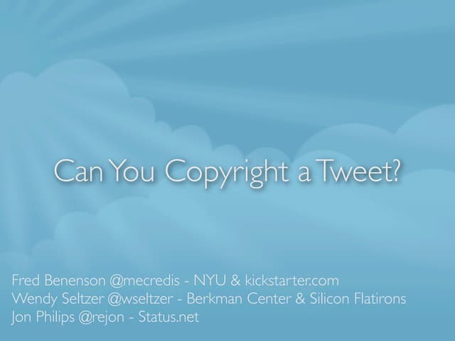 Can You Copyright A Tweet?