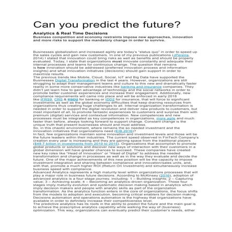Can you predict the future