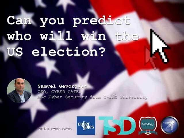Can you predict who will win the US election?