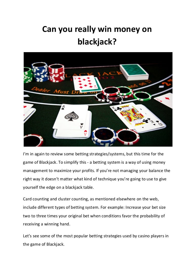how to make money at blackjack