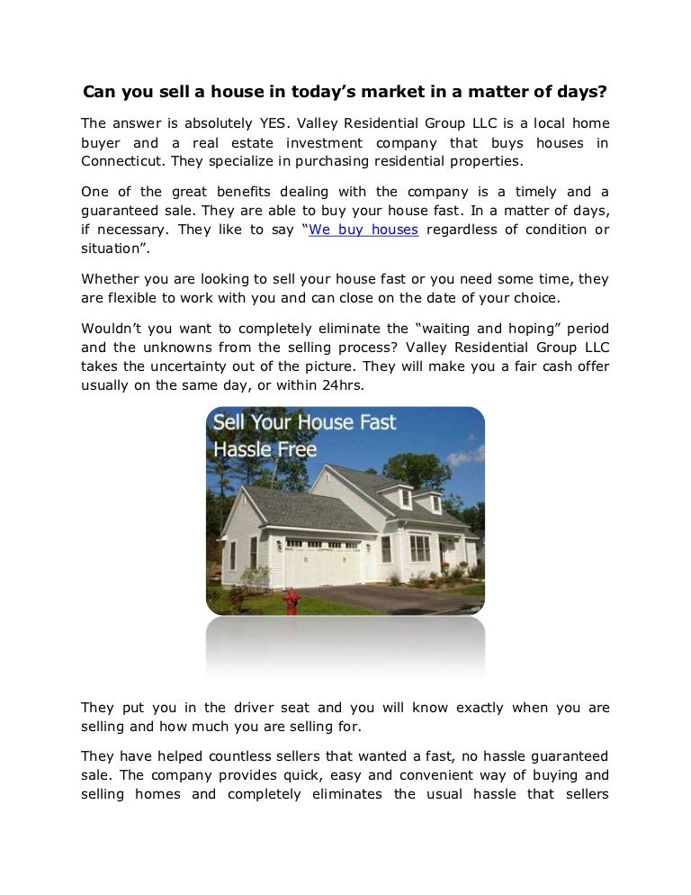 when can you sell a house