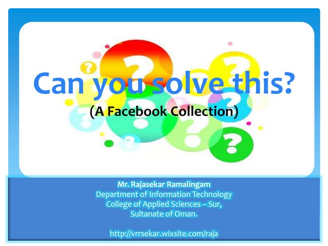 Can you solve this