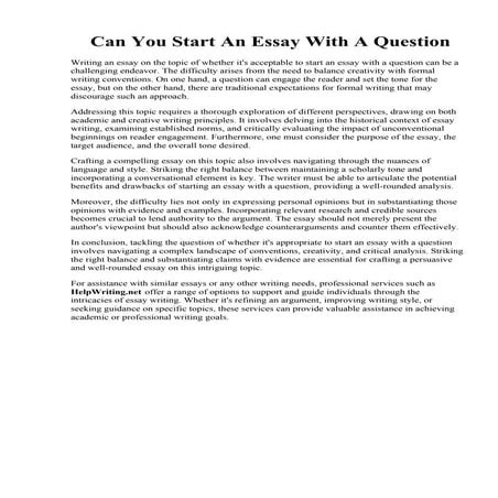 Can You Start An Essay With A Question.pdf