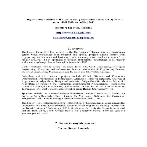 Cao report 2007-2012