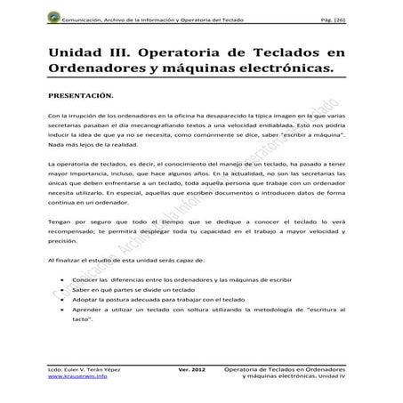 Comunicación, Archivo de la Información. Parte III. 2012