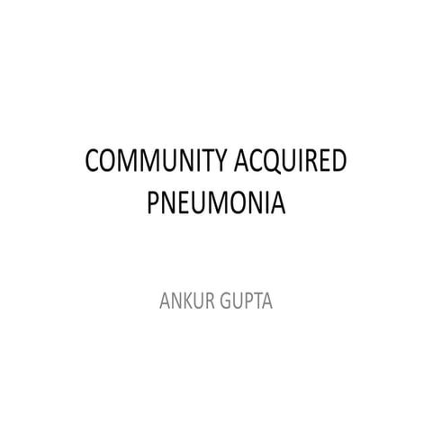 Community Acquired Pneumonia