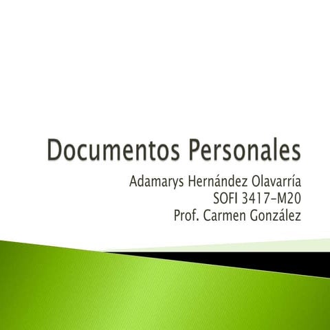Cap.4 documentos personales | PPTX
