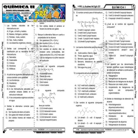 Cap 02 hidrocarburos alcanos 01 | PDF