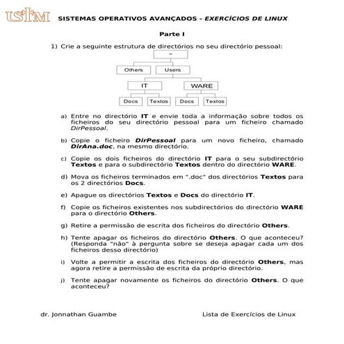 Cap1 exercicios comandos linux